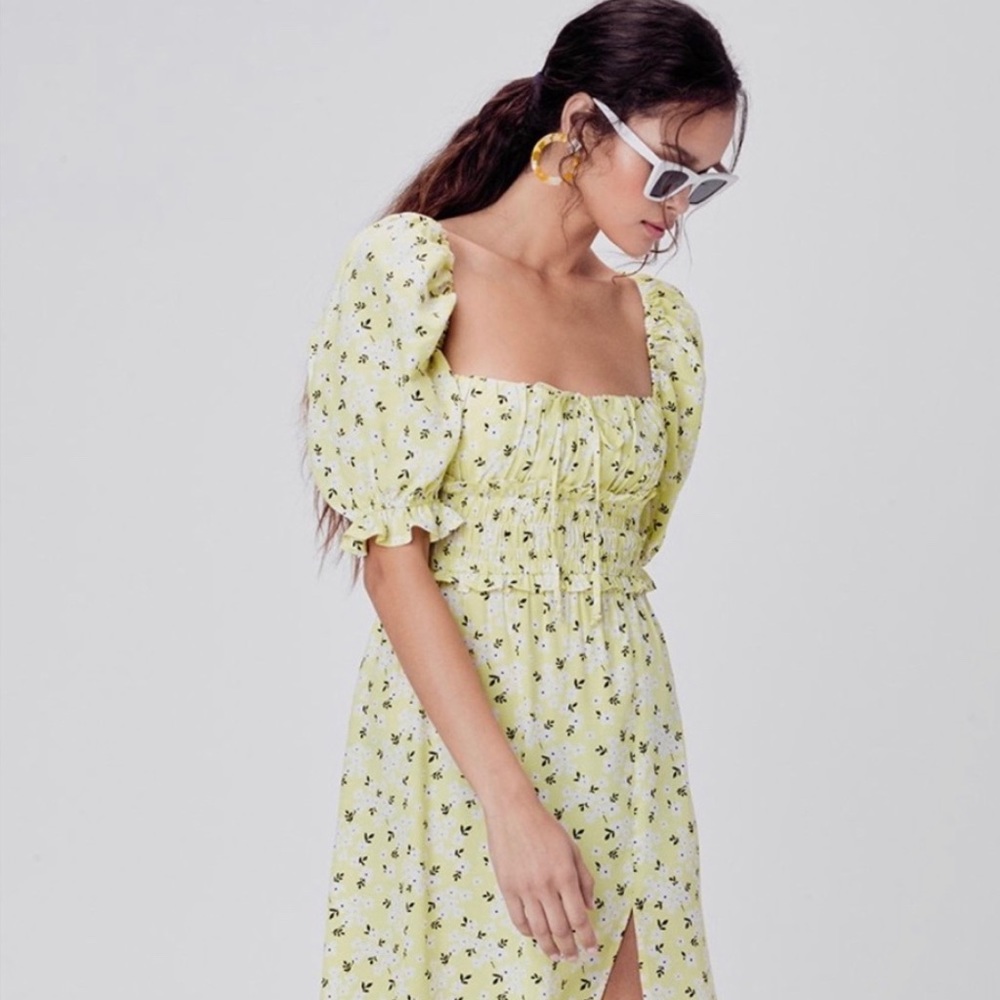 NWT for love and lemons chrysanthemum midi dress